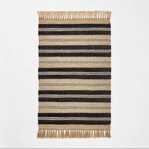 New! Striped Twill Accent Rug Blue/ Tan - Threshold™ designed with Studio McGee